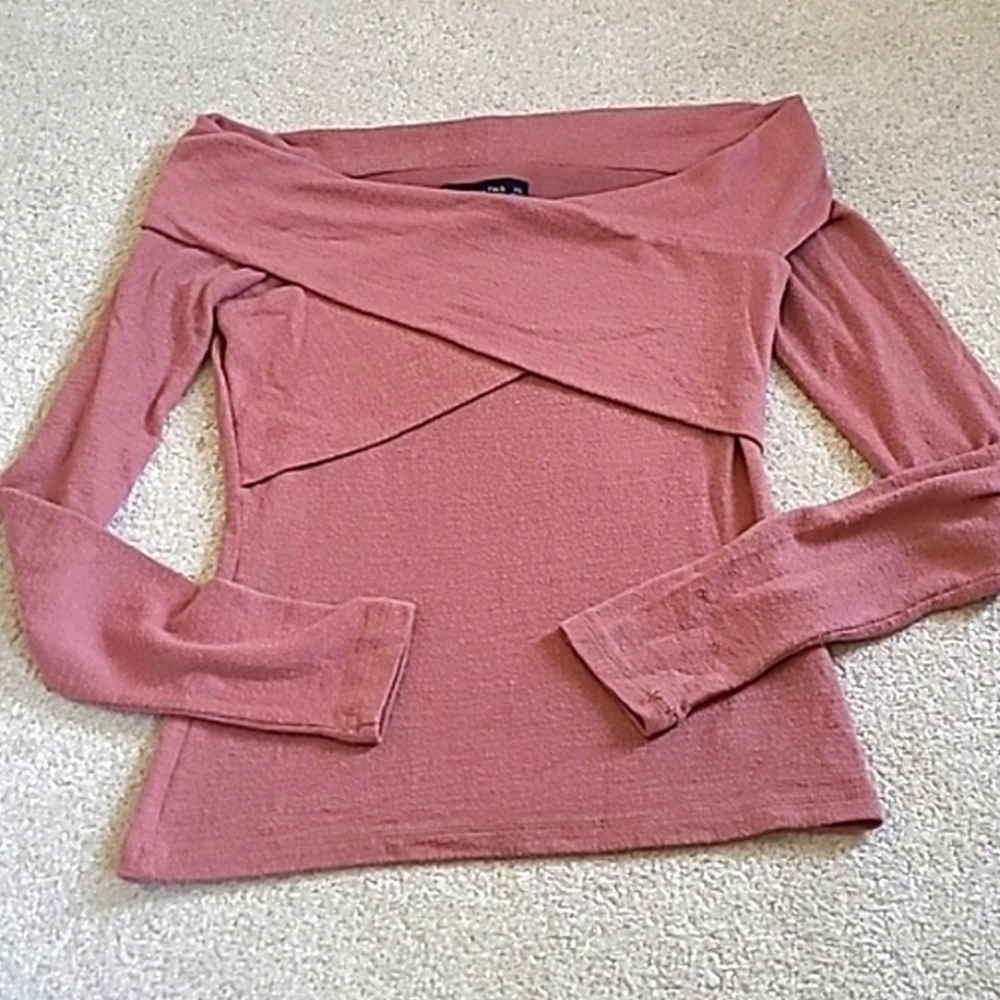 💕 Abercrombie & Fitch Sherbert Pink Cross Top / Sweater XS
